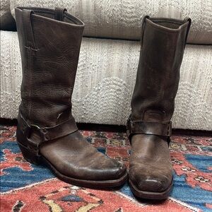 Frye Women’s Size 10 Harness 12R Leather Boots in Smoke